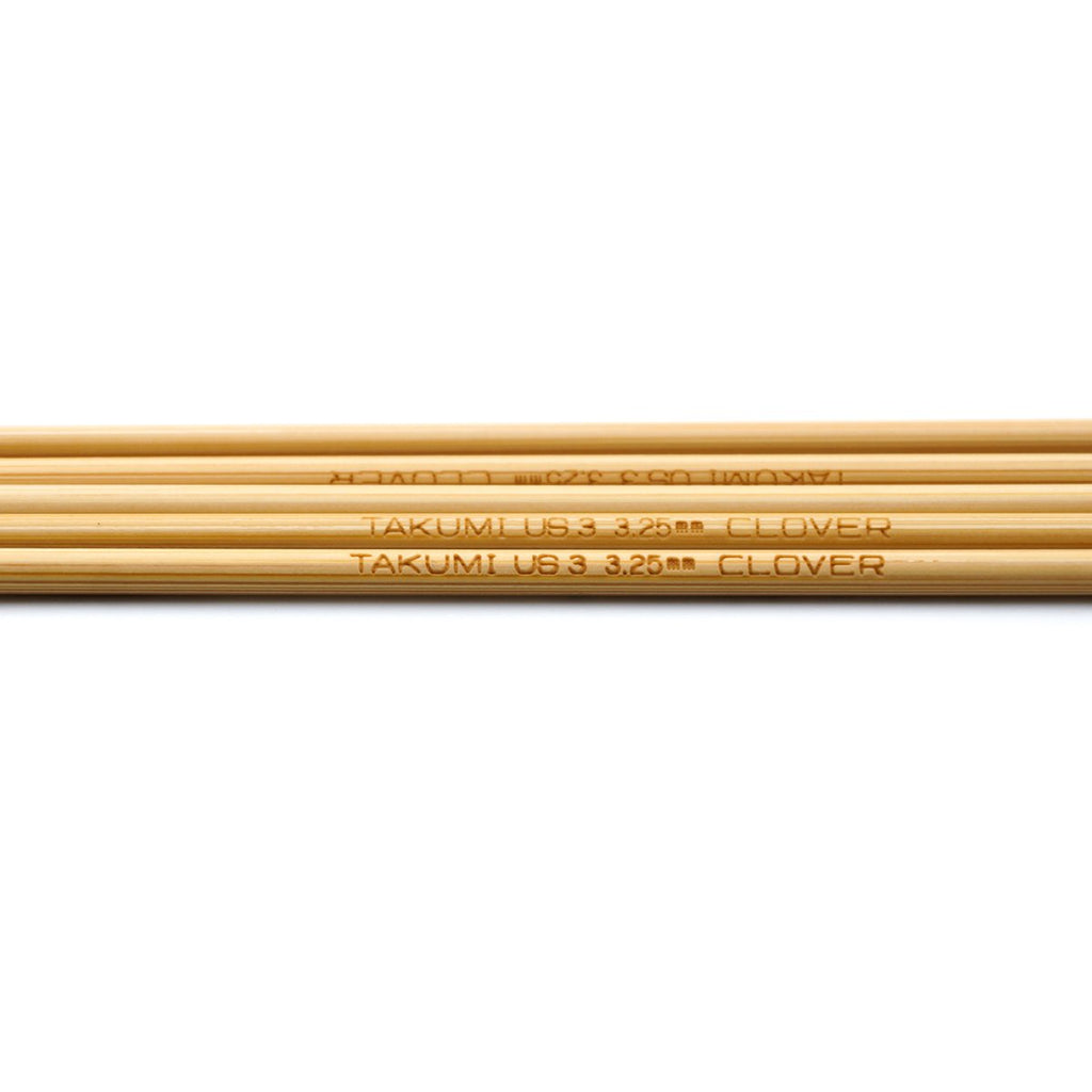 Takumi Bamboo Knitting Needles Double Pointed (7") No. 3