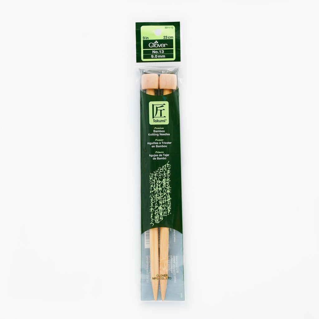 Takumi Bamboo Knitting Needles Single Pointed (9") No. 13