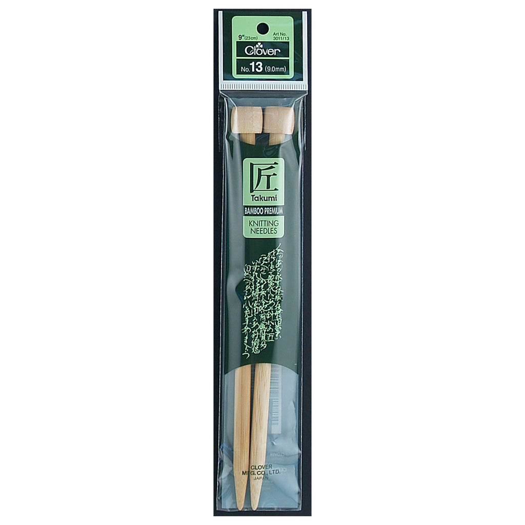 Takumi Bamboo Knitting Needles Single Pointed (9") No. 13