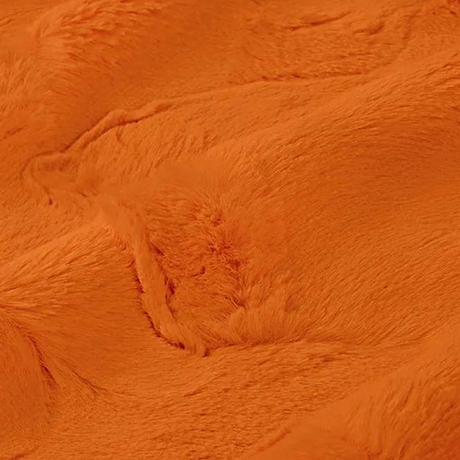 Tangerine Luxe Cuddle Hide 58/60" Fabric per yard