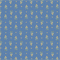 Tapestry Posy Powder Blue Cotton 43/44 Fabric Per Yard