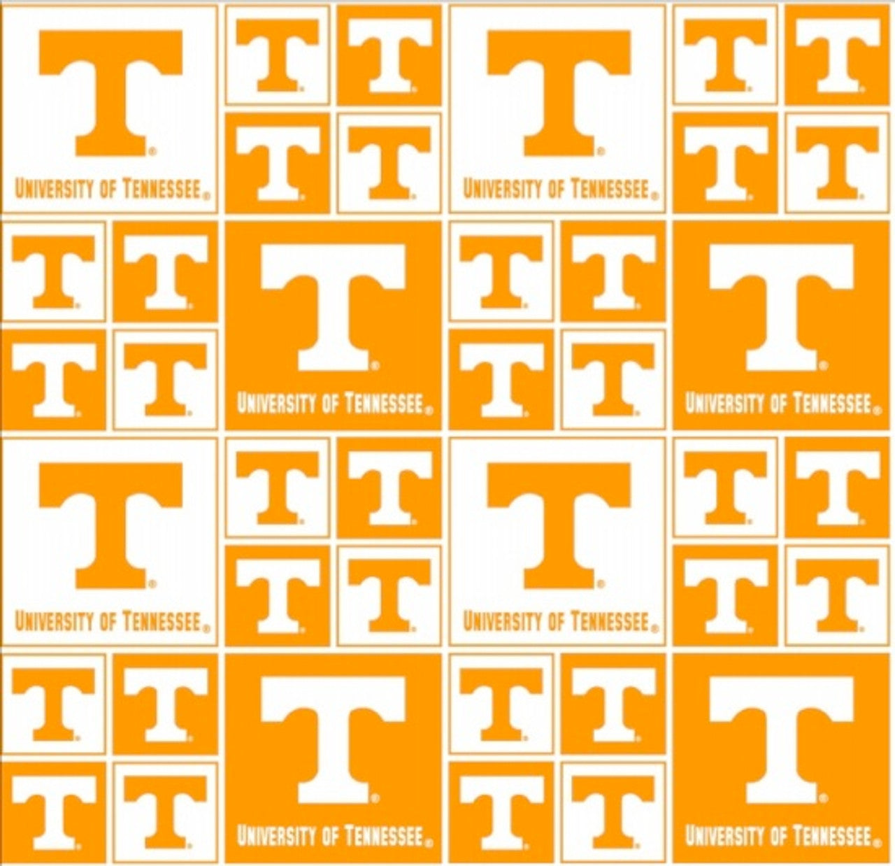 Tennessee Volunteers - Box Allover 44"/45" Fabric per yard