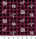 Texas A&M Aggies - Buffalo Plaid 44"/45" Fabric per yard