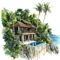 Thailand Resort Fabric Panel 37