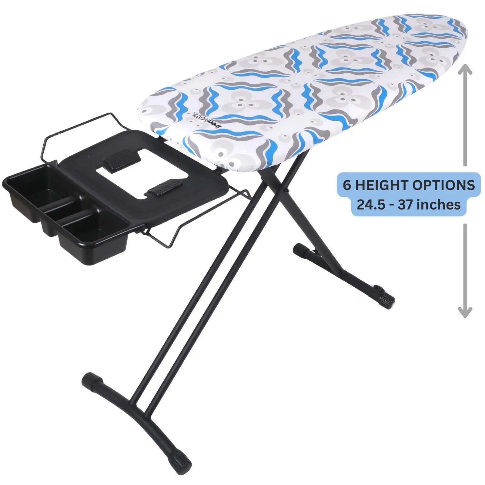 The BLACK Collection - Space Maker Premium Ironing Board in Chintamani Blue