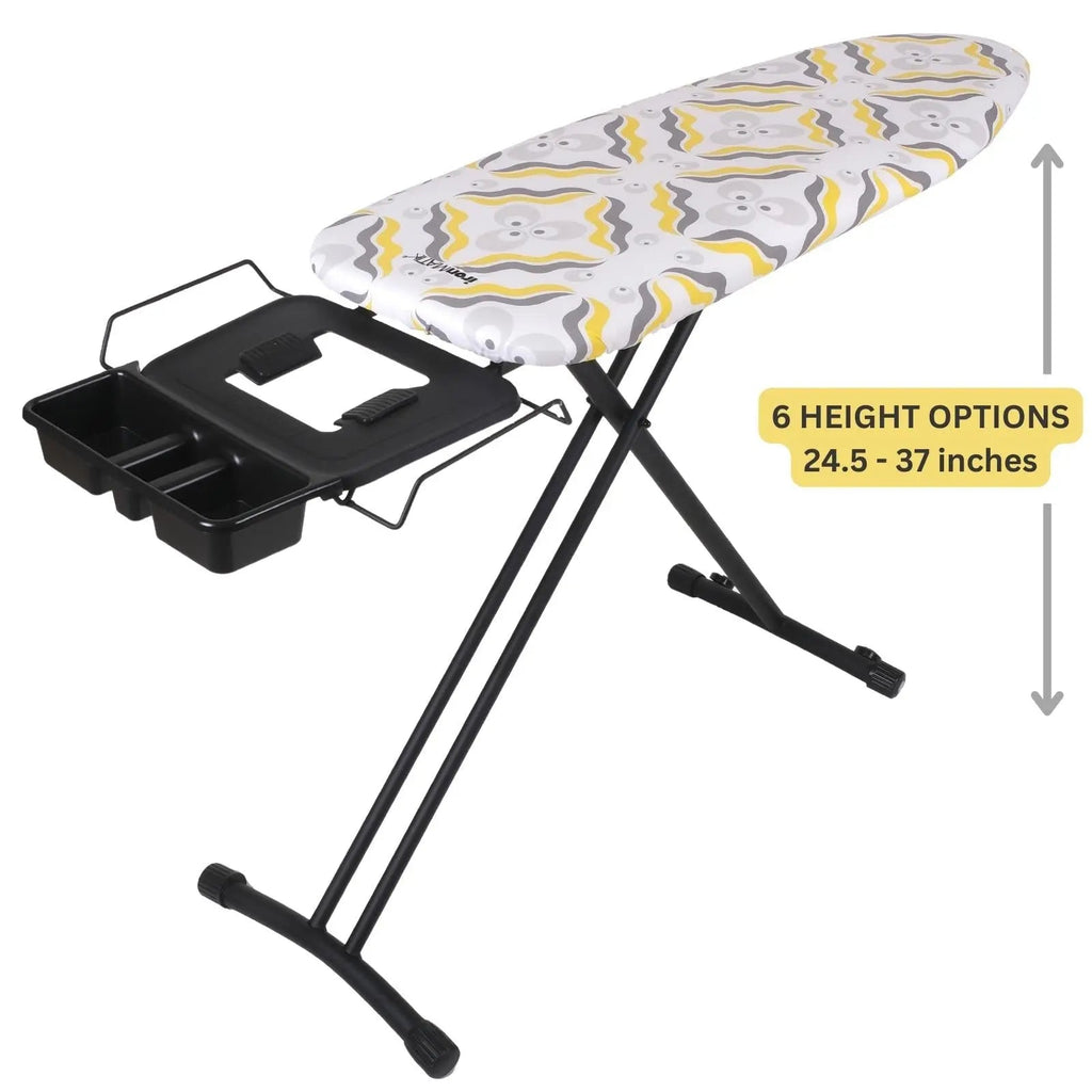 The BLACK Collection - Space Maker Premium Ironing Board in Chintamani Yellow
