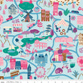 The Genesis of a Journey - It Takes a Village - Blue 44"/45" Fabric Per Yard