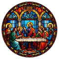 The Last Supper Stained Glass Fabric Panel 1