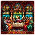 The Last Supper Stained Glass Fabric Panel 3