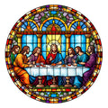 The Last Supper Stained Glass Fabric Panel 6
