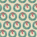 The Night Before Christmas - Wreath - Cream 44" / 45" Fabric Per Yard