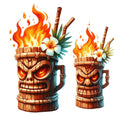 Tiki Cups Fabric Panel 16