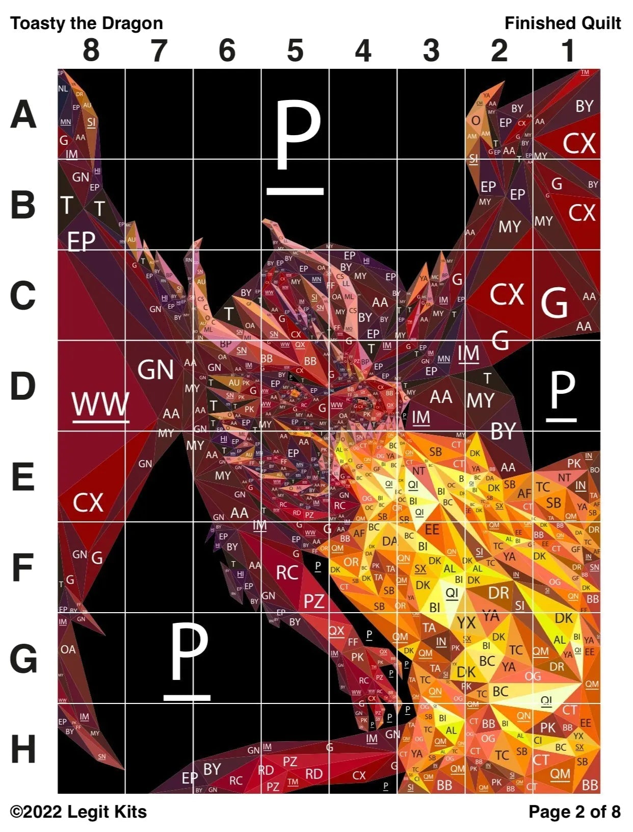 Toasty the Dragon Pattern