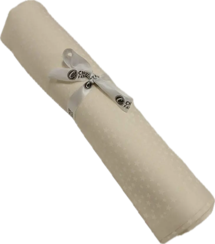 Tone on Tone 108" Supreme Backings - White on Cream - Stars Wideback Fabric Per Yard