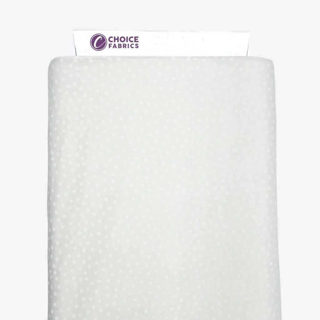 Tone on Tone 108" Supreme Backings - White on White - Dots Wideback Fabric Per Yard The Fabric Company