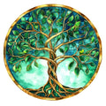 Tree of Life Stained Glass Fabric Panel 18