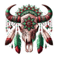 Tribal Skulls Fabric Panel 6