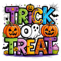 Trick or Treat Halloween Ghost Fabric Panel 1