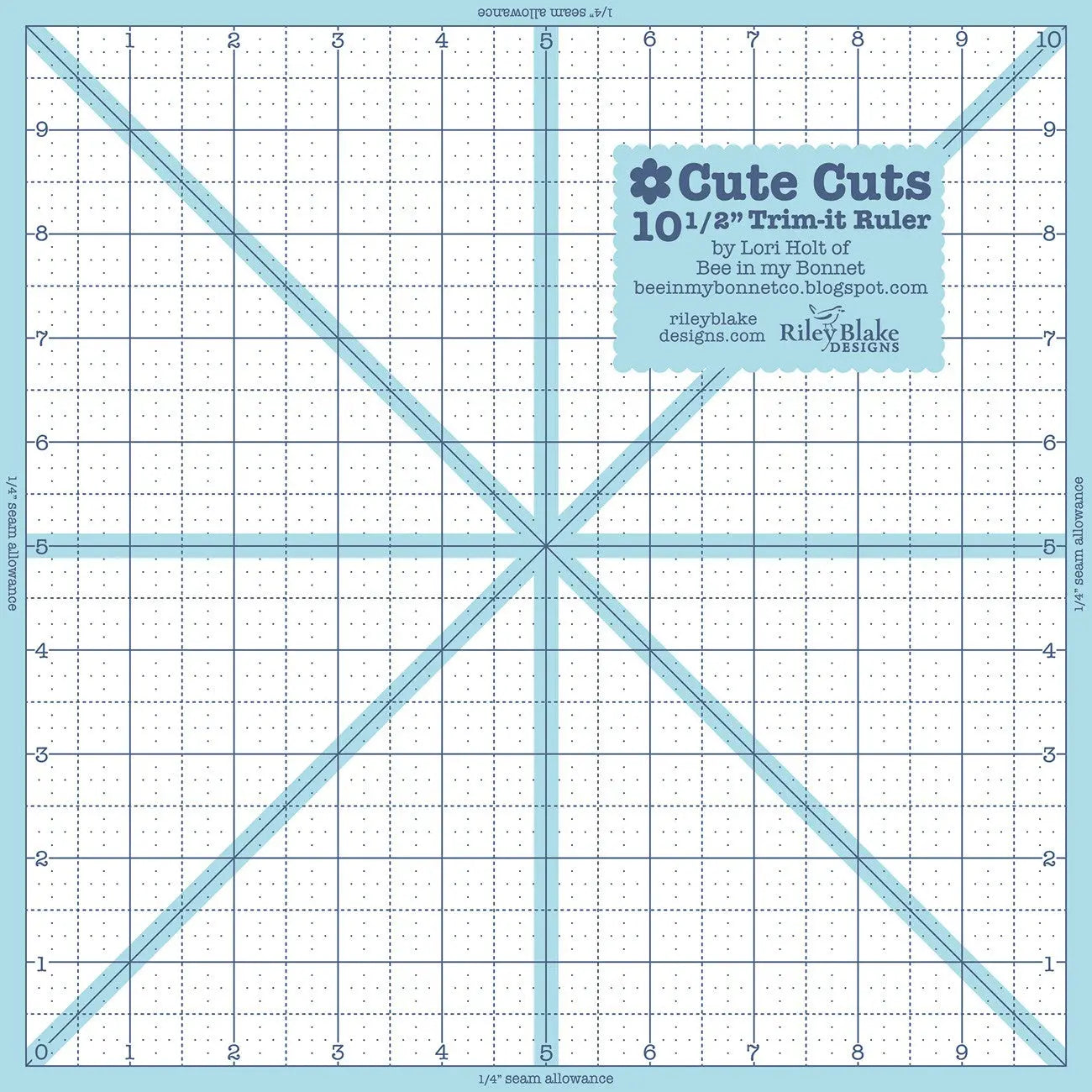 Trim It Ruler Square 10-1/2in x 10-1/2in