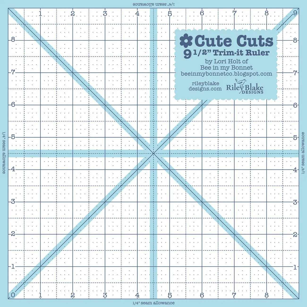 Trim It Ruler Square 9-1/2in x 9-1/2in