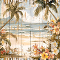 Tropical Beach Scenes Fabric Panel 16