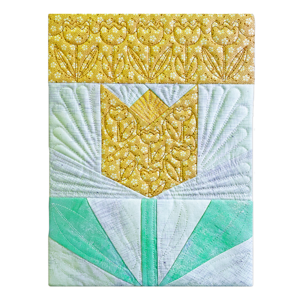 Tulip Mini Quilt Banners In the Hoop Machine Embroidery Design Set Pickle Pie Designs