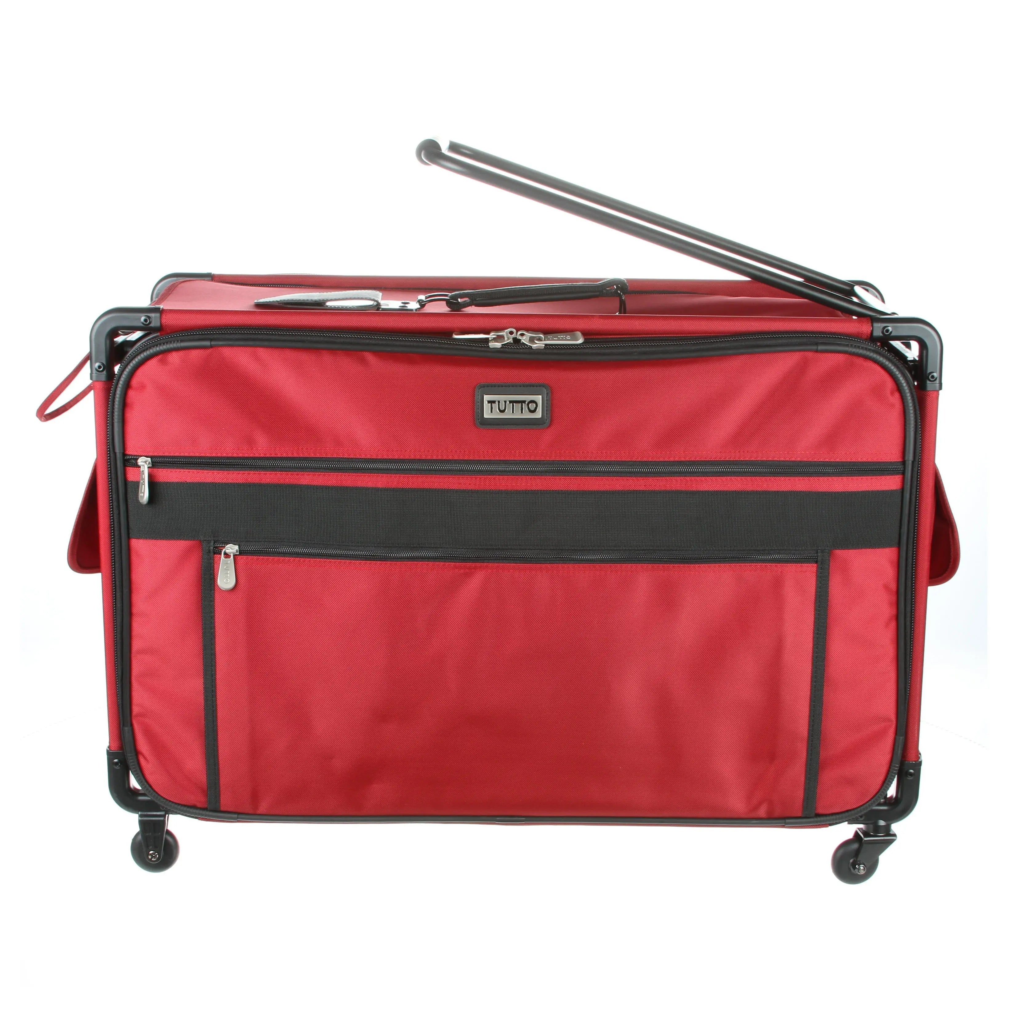 Tutto Sewing Machine Case On Wheels 2X Large 28in Cherry Red