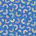 Twinkle Comfort Flannel - Dreamy Rainbows - Royal Blue 44"/45" Cotton Flannel Fabric per yard
