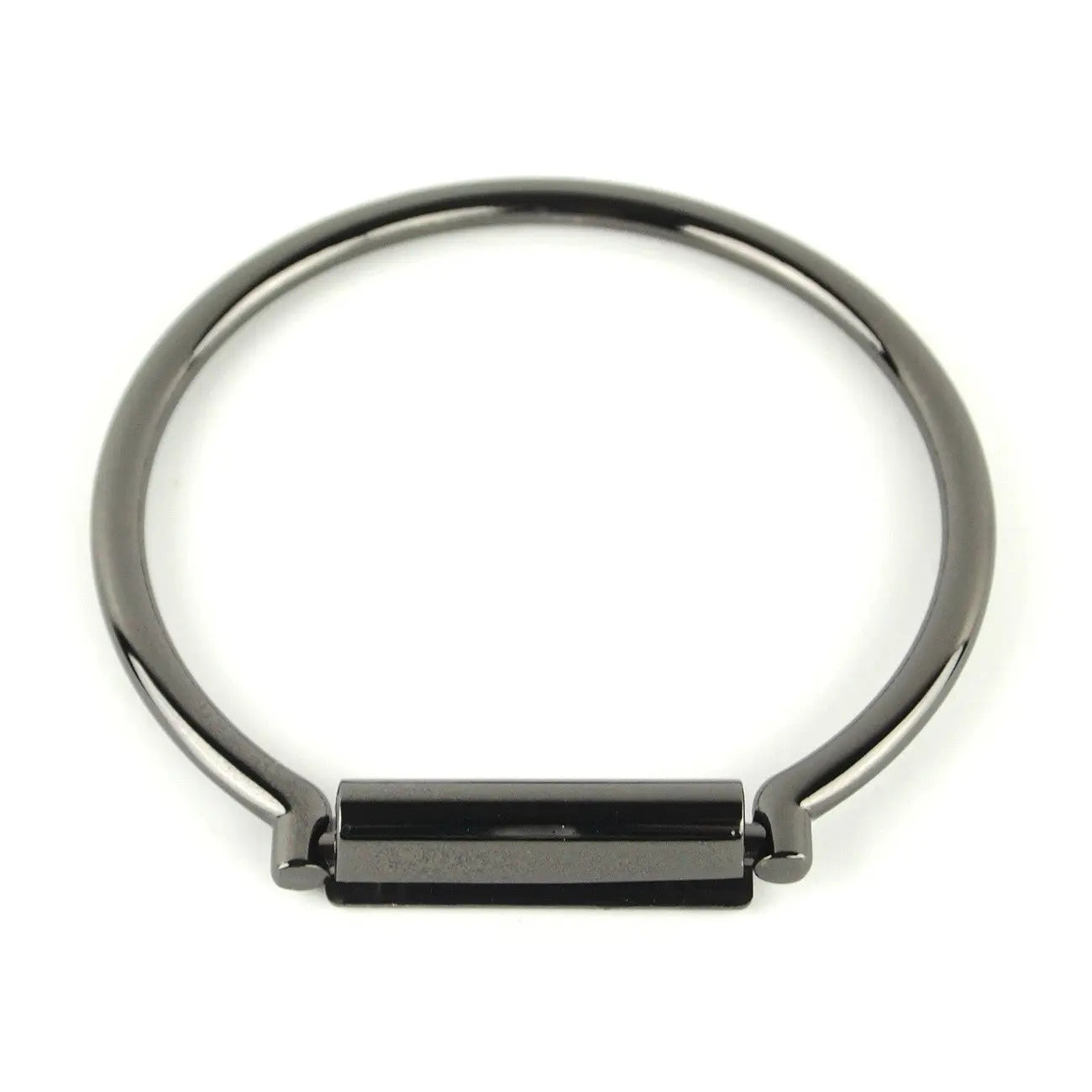 Two Round Purse Handles Gunmetal