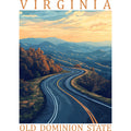 US State Poster Fabric Panel 2