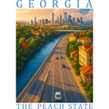 US State Poster Fabric Panel 21