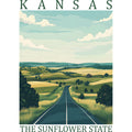 US State Poster Fabric Panel 26