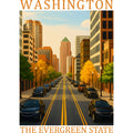 US State Poster Fabric Panel 3