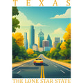 US State Poster Fabric Panel 36