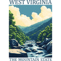 US State Poster Fabric Panel 4
