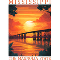 US State Poster Fabric Panel 40