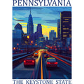 US State Poster Fabric Panel 7