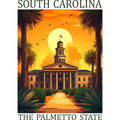 US State Poster Fabric Panel 9