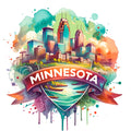 US States Retro Travel Fabric Panel 33