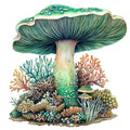 Underwater Mushrooms Fabric Panel 1