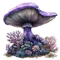 Underwater Mushrooms Fabric Panel 2
