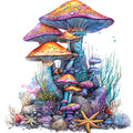 Underwater Mushrooms Fabric Panel 32