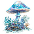 Underwater Mushrooms Fabric Panel 5