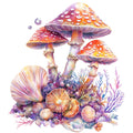 Underwater Mushrooms Fabric Panel 8