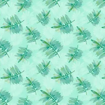 Underwater Wonders - Leaf Toss - Green 44" / 45" Fabric Per Yard