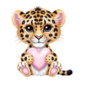 Valentine Tropical Cheetah Fabric Panel