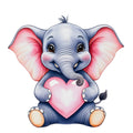 Valentine Tropical Elephant Fabric Panel