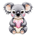 Valentine Tropical Koala Fabric Panel