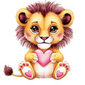 Valentine Tropical Lion Fabric Panel