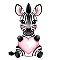 Valentine Tropical Zebra Fabric Panel